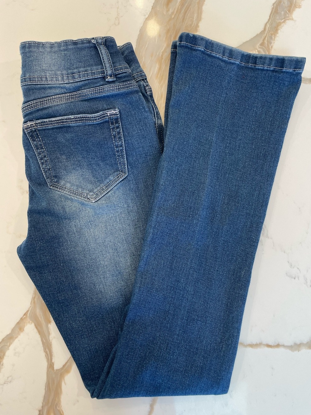 Y2K Bootcut Jeans Size 0 Double Button Medium Wash Refuge Denim